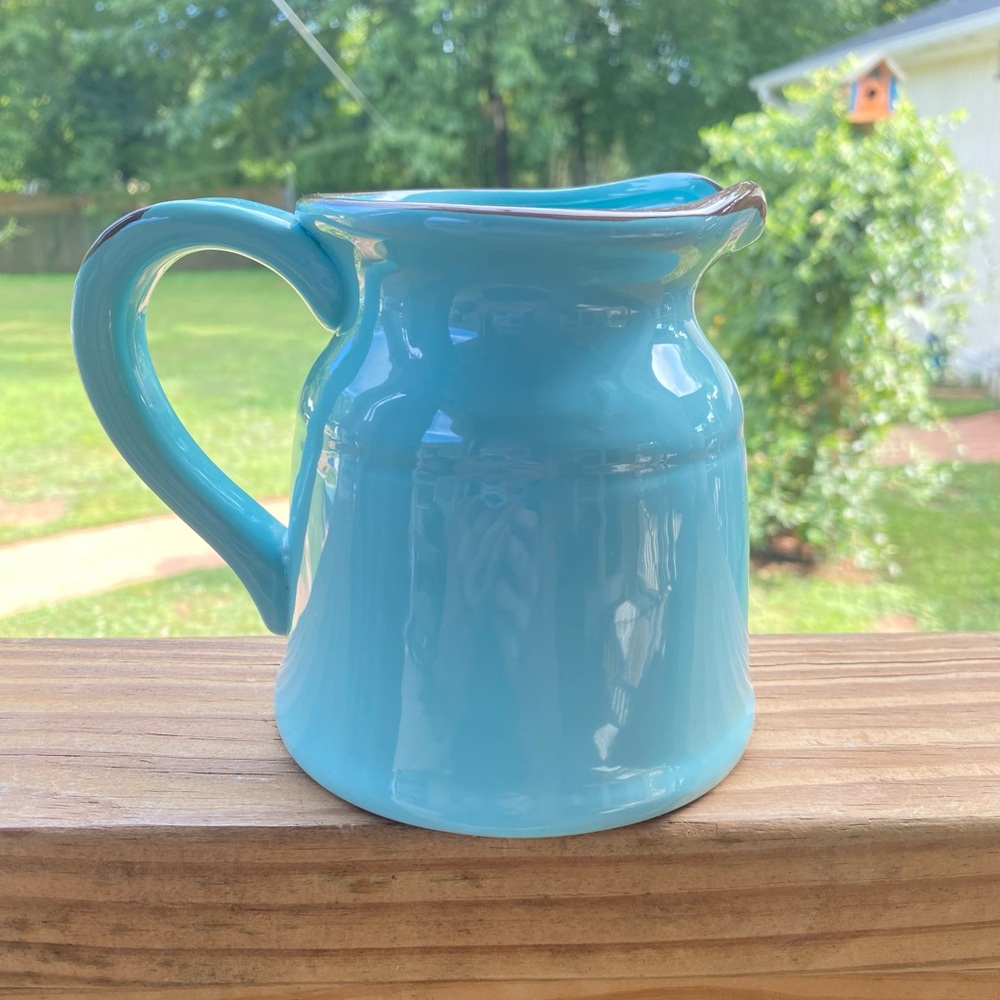 Ceramic Blue Pitcher by Home Essentials